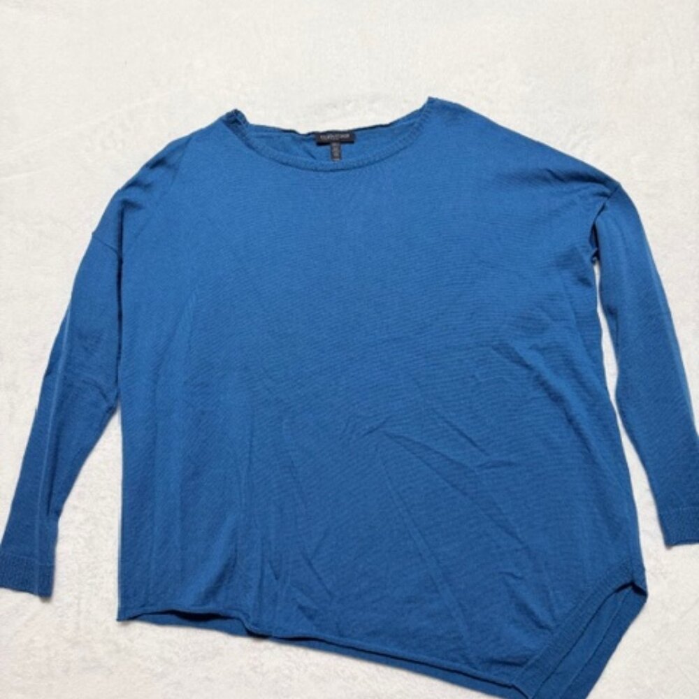 Eileen Fisher merino wool asymmetrical sweater